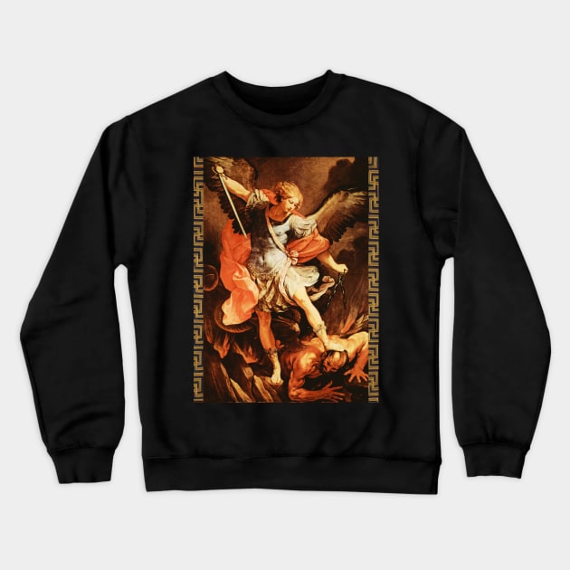 St. Michael Archangel by Guido Reni Crewneck Sweatshirt by BulganLumini